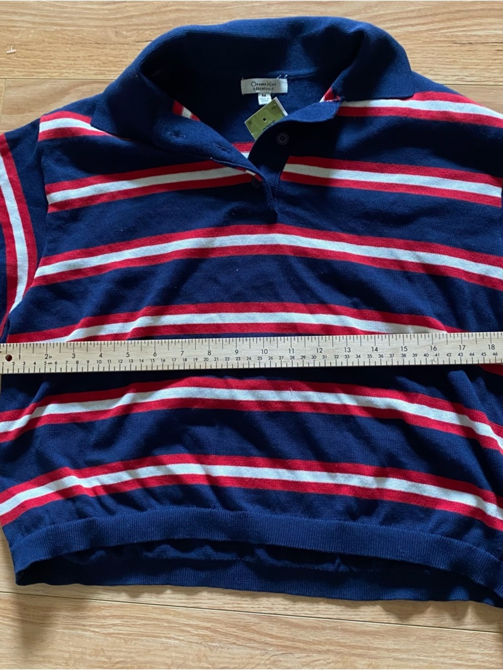 Striped Rugby Polo Sweater - Picture 7 of 9